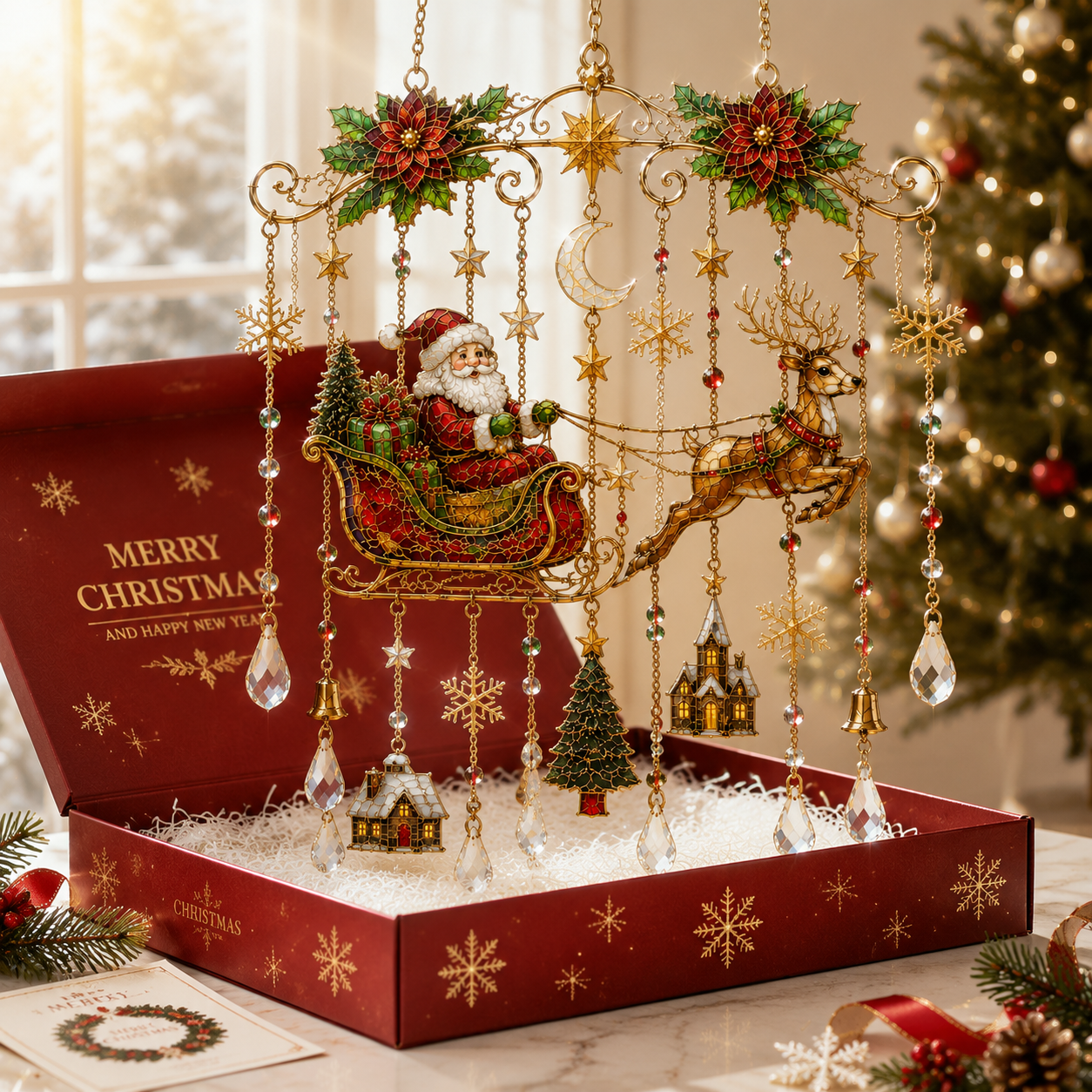 Handmade Christmas Window Hanging