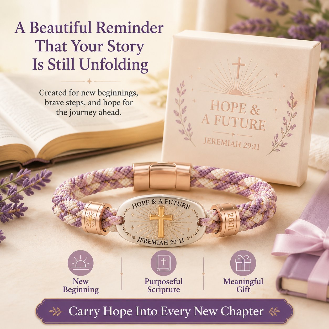 🔥 LAST DAY 50% OFF – ✝️ Christian Scripture Faith Bracelet Collection