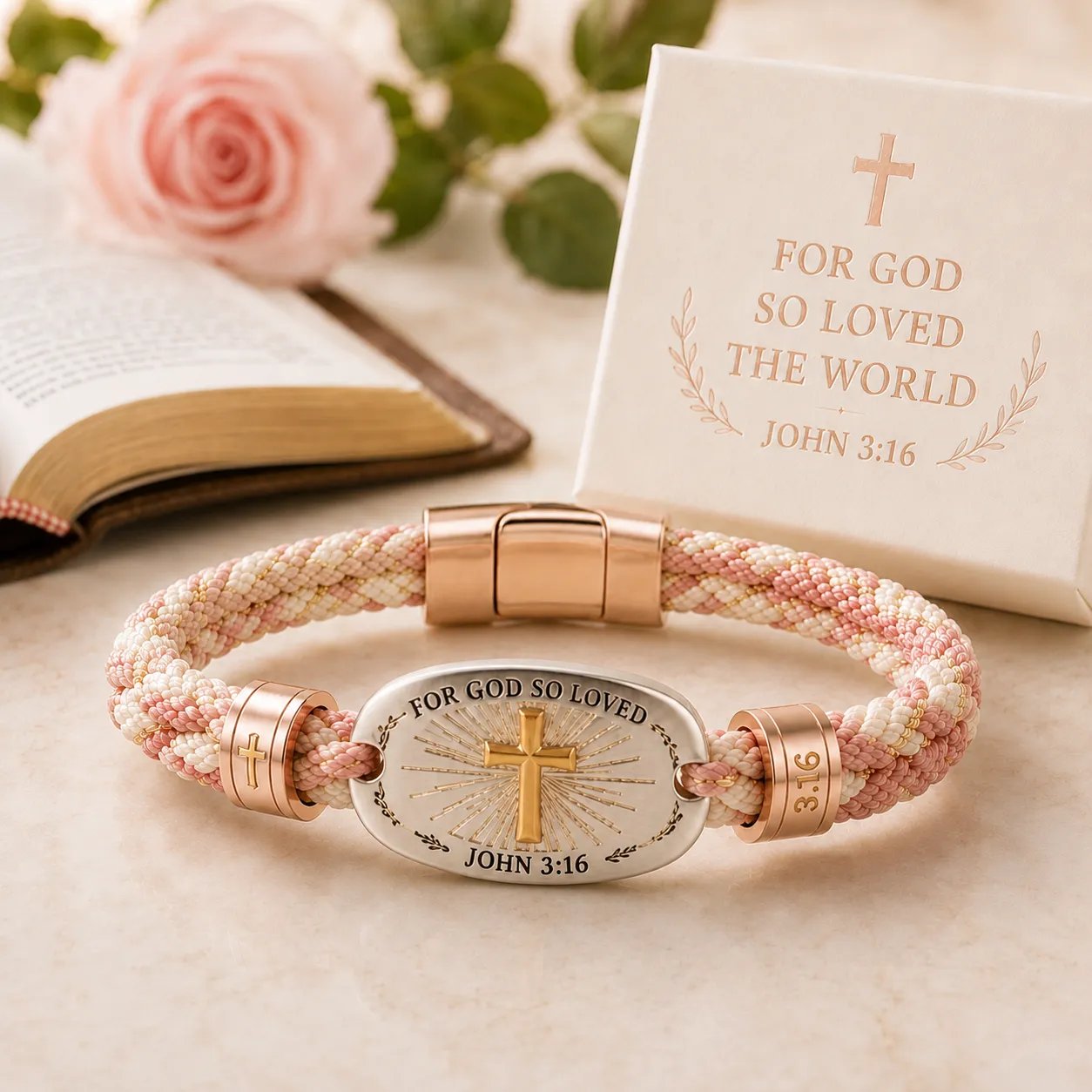 🔥 LAST DAY 50% OFF – ✝️ Christian Scripture Faith Bracelet Collection