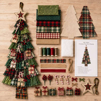 ❤️Beginner-Friendly🎄 DIY Oversized Patchwork Christmas Tree Door Hanging Kit