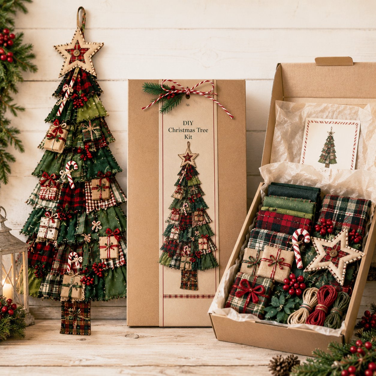 ❤️Beginner-Friendly🎄 DIY Oversized Patchwork Christmas Tree Door Hanging Kit