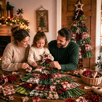 ❤️Beginner-Friendly🎄 DIY Oversized Patchwork Christmas Tree Door Hanging Kit