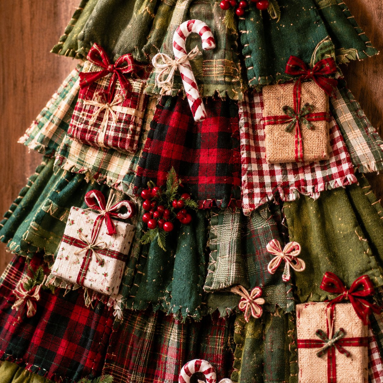 ❤️Beginner-Friendly🎄 DIY Oversized Patchwork Christmas Tree Door Hanging Kit