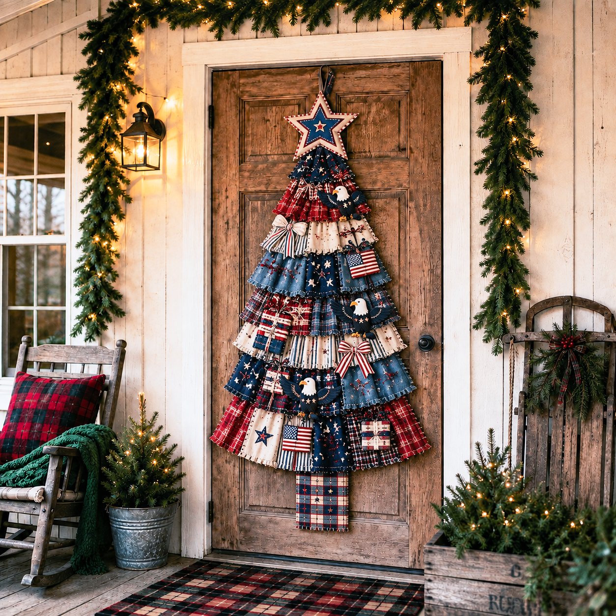 ❤️Beginner-Friendly🎄 DIY Oversized Patchwork Christmas Tree Door Hanging Kit