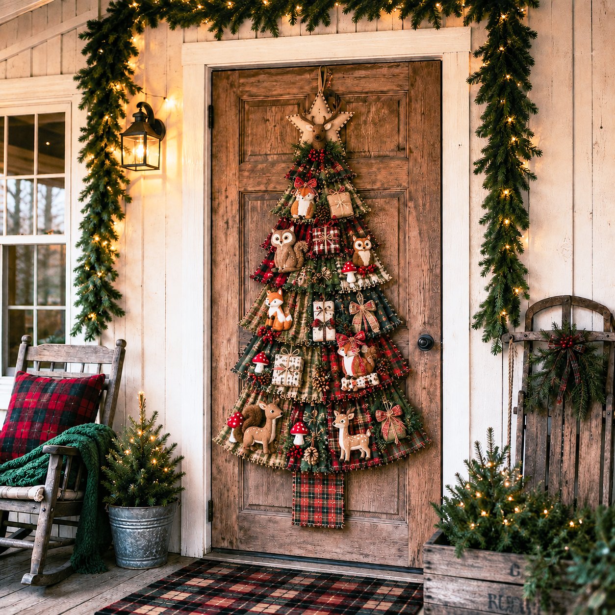 ❤️Beginner-Friendly🎄 DIY Oversized Patchwork Christmas Tree Door Hanging Kit