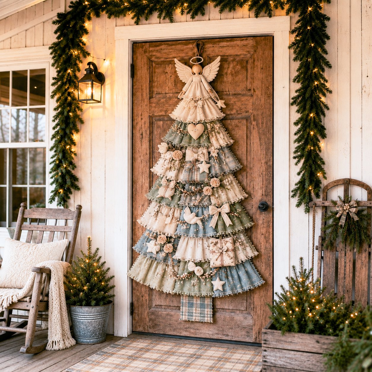 ❤️Beginner-Friendly🎄 DIY Oversized Patchwork Christmas Tree Door Hanging Kit