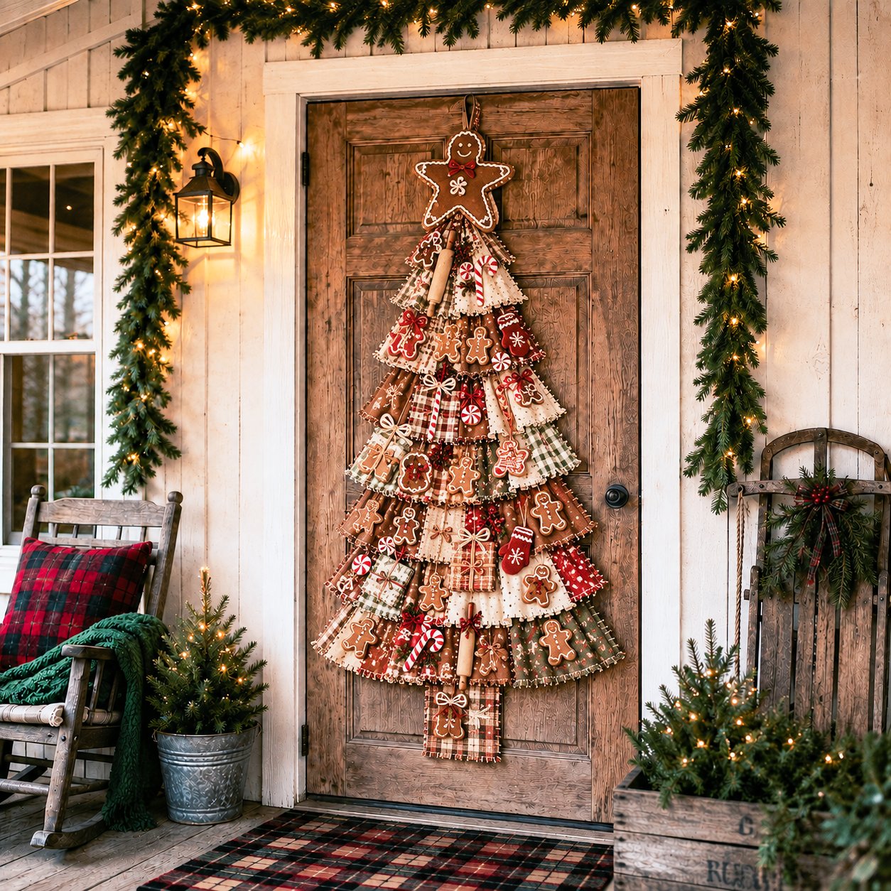 ❤️Beginner-Friendly🎄 DIY Oversized Patchwork Christmas Tree Door Hanging Kit