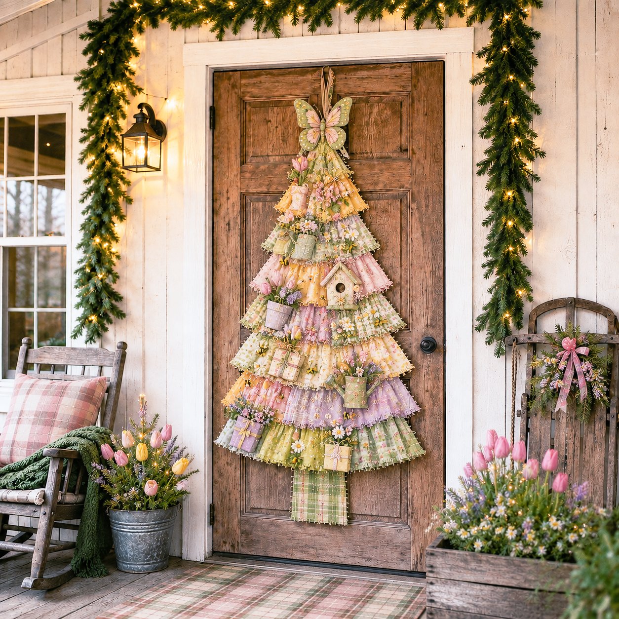 ❤️Beginner-Friendly🎄 DIY Oversized Patchwork Christmas Tree Door Hanging Kit