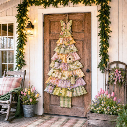 ❤️Beginner-Friendly🎄 DIY Oversized Patchwork Christmas Tree Door Hanging Kit