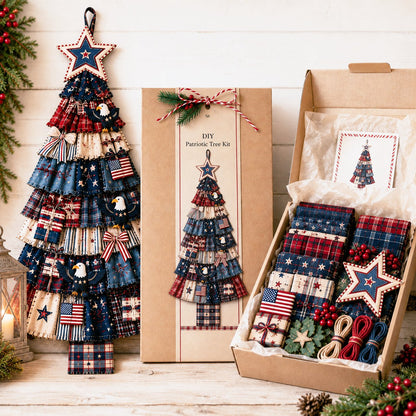 ❤️Beginner-Friendly🎄 DIY Oversized Patchwork Christmas Tree Door Hanging Kit