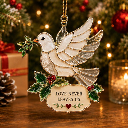 🐚 Sea Glass Animal Christmas Ornament – "Where Love Blooms, Miracles Happen" Holiday Keepsake