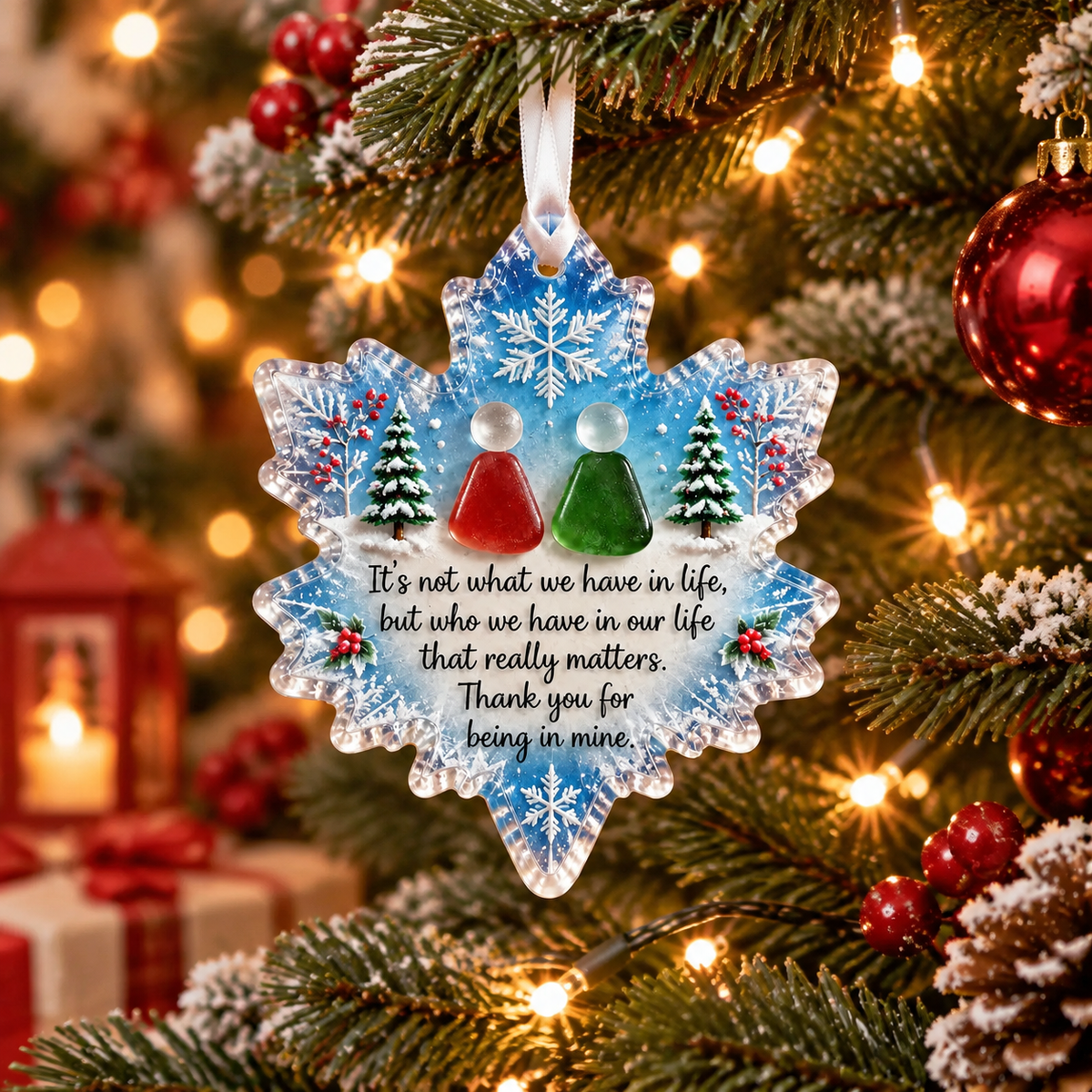 ❄️Friendship Christmas Ornament – "Thank You for Being in Mine" Keepsake