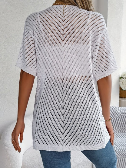 Women's Summer Hollow Out Open Front Knit Cardigan (Buy 2 Free Shipping)
