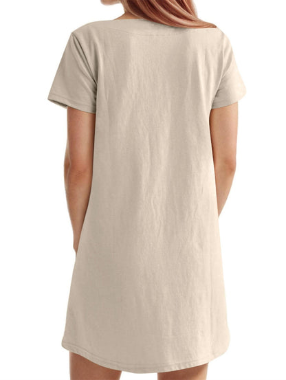 Women's Solid Square Neck Pocket Mini Dress (Buy 2 Free Shipping)