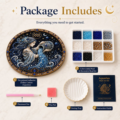 12 Zodiac Signs Pearl Art Kit | DIY Handmade Beaded Window Hanging