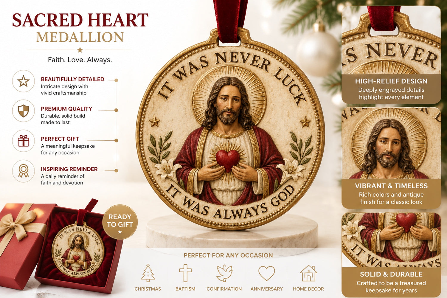 A Sacred Heart Medallion
