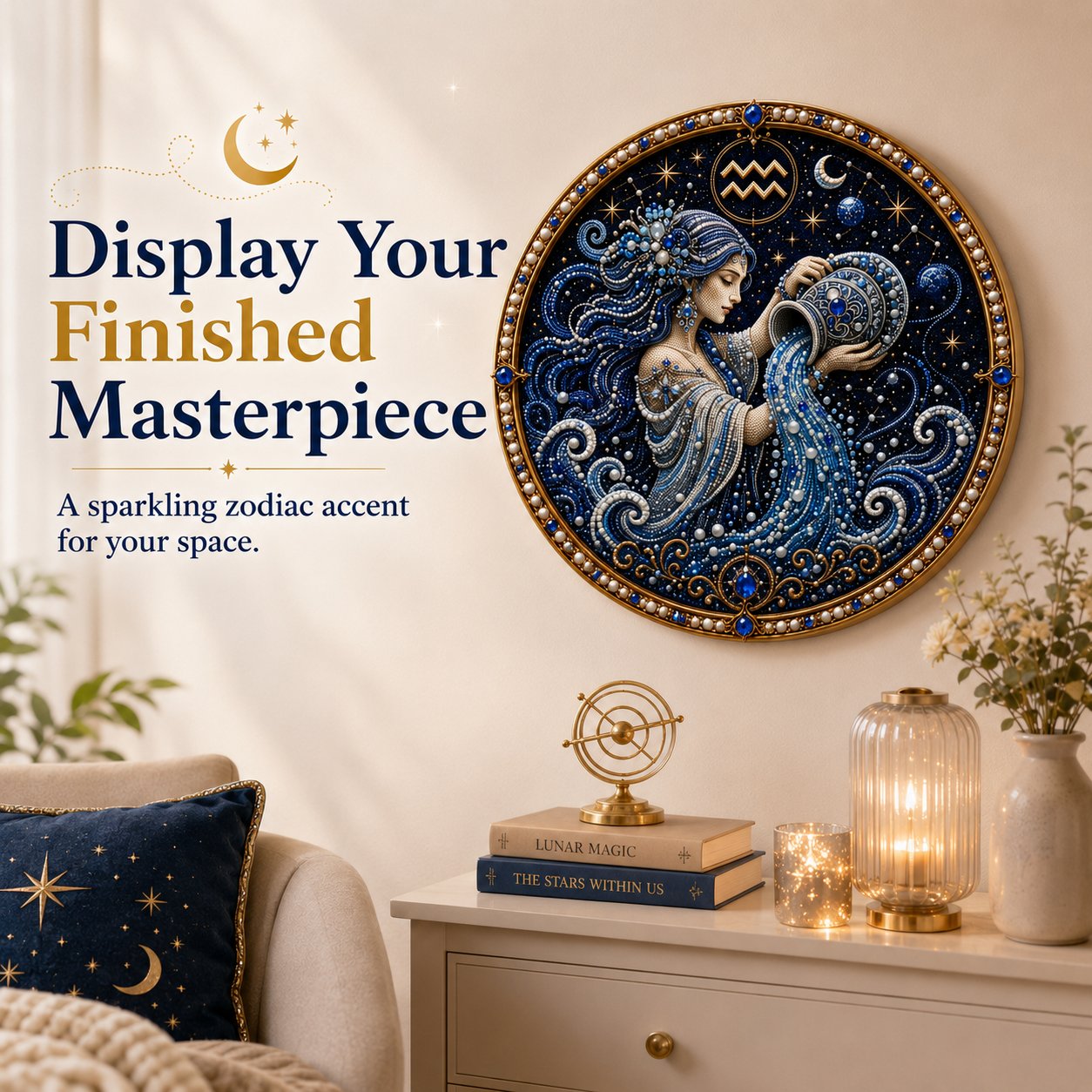 12 Zodiac Signs Pearl Art Kit | DIY Handmade Beaded Window Hanging