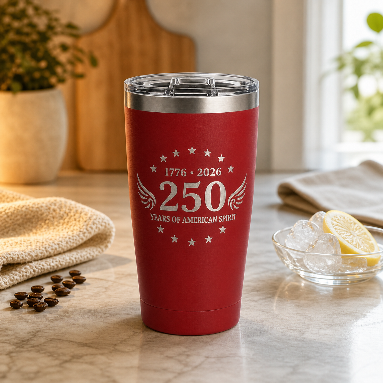 🇺🇸 Raise a Cup to 250 Years of American Spirit — 1776–2026 Heritage 20 oz Insulated Tumbler 🎄