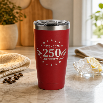 🇺🇸 Raise a Cup to 250 Years of American Spirit — 1776–2026 Heritage 20 oz Insulated Tumbler 🎄