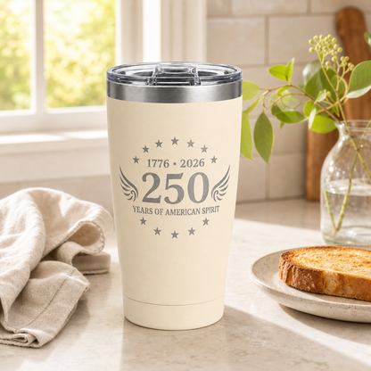 🇺🇸 Raise a Cup to 250 Years of American Spirit — 1776–2026 Heritage 20 oz Insulated Tumbler 🎄