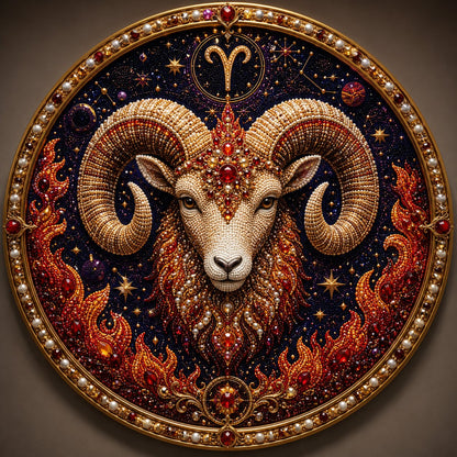 12 Zodiac Signs Pearl Art Kit | DIY Handmade Beaded Window Hanging