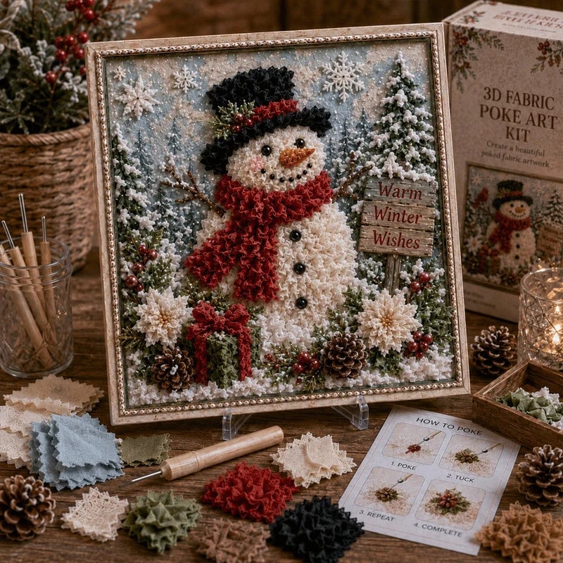 🎁 🎁 3D-kerststof-poke-art-set🎄 Buy 2 & Get Free Shipping 🎁