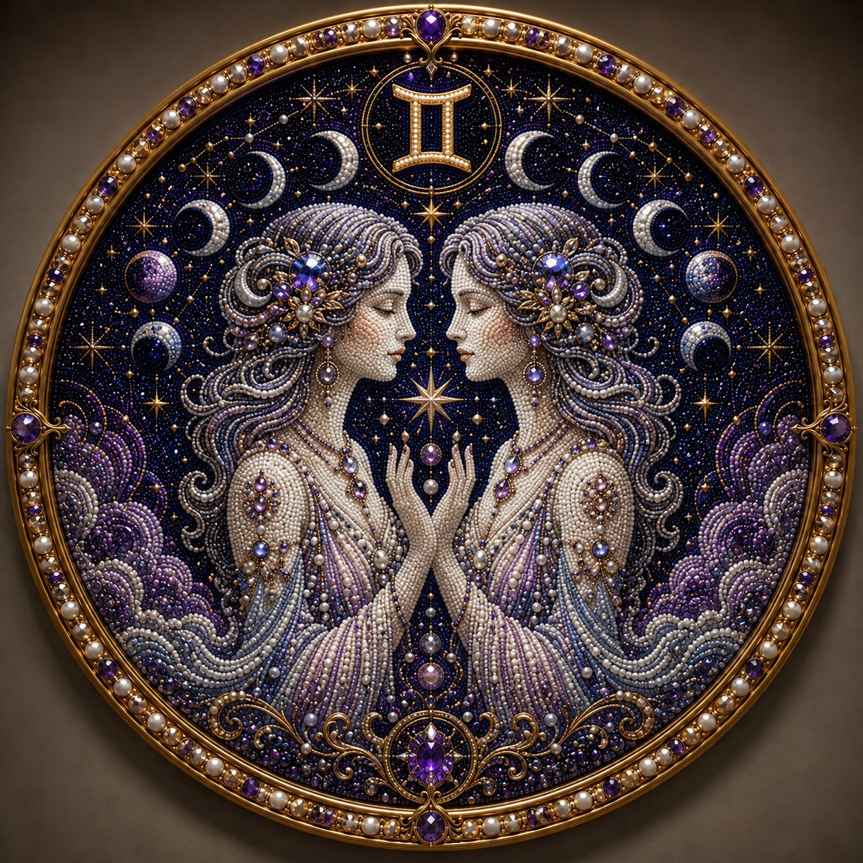 12 Zodiac Signs Pearl Art Kit | DIY Handmade Beaded Window Hanging