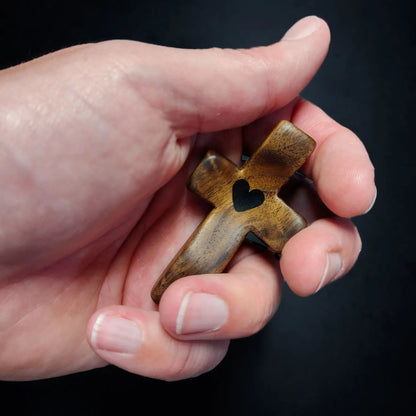 Cross My Heart-Handheld Wooden Cross
