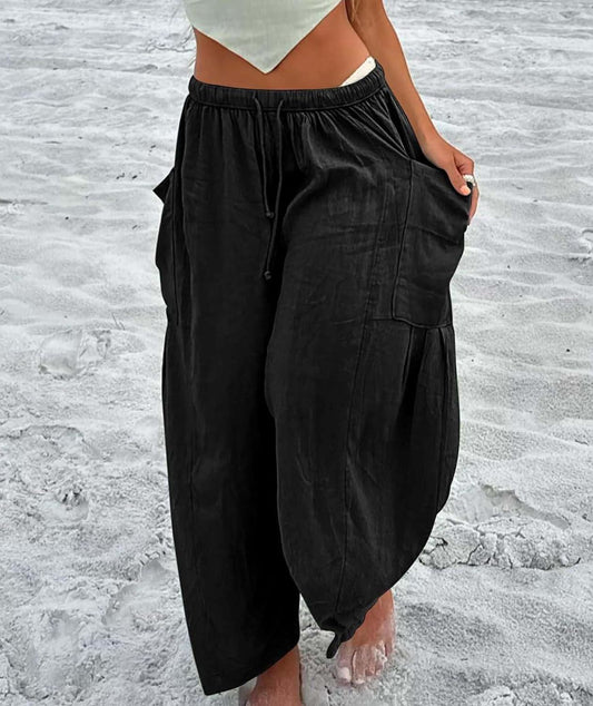 Women‘s Casual Linen Blend Palazzo Pants (Buy 2 Free Shipping)