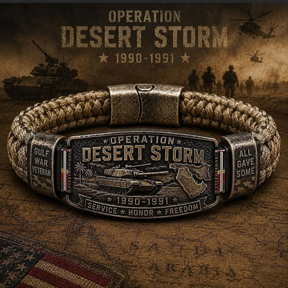 Honor & Pride Worn Daily — Operation Desert Storm Veteran Paracord Bracelet