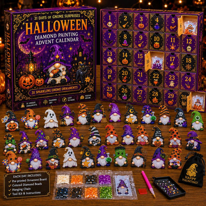 🎃✨ 31 Days of Gnome Surprises Halloween Diamond Painting Advent Calendar
