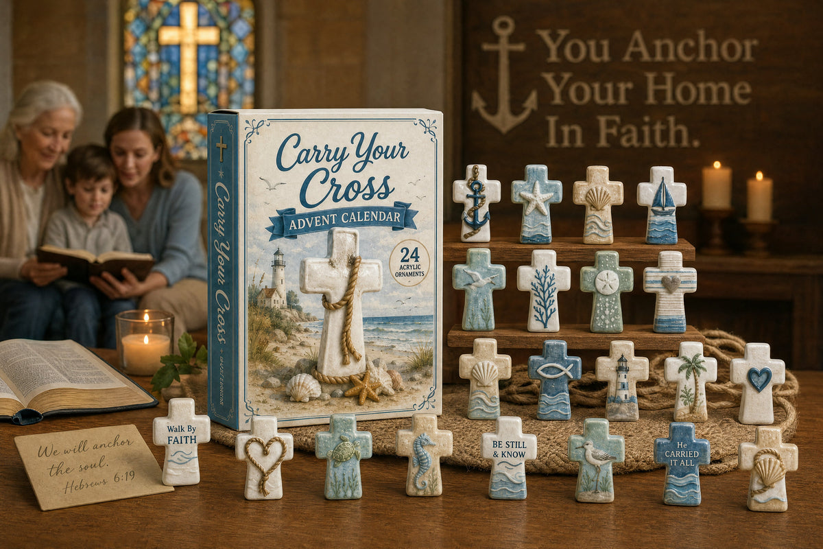 Family sharing a quiet faith-centered Advent moment at home