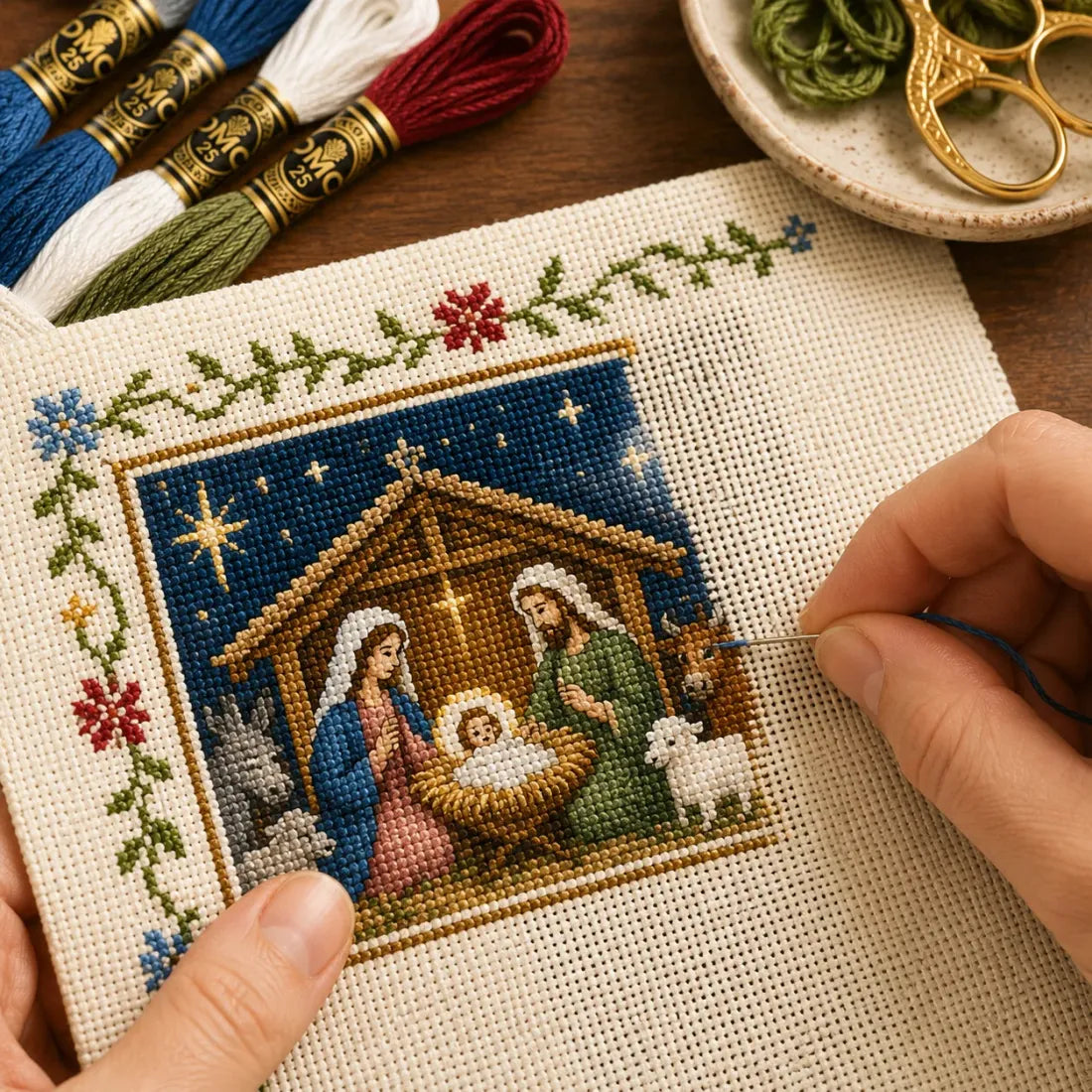 ✝️ Beginner-Friendly Life of Jesus Bible Story Cross Stitch DIY Kit