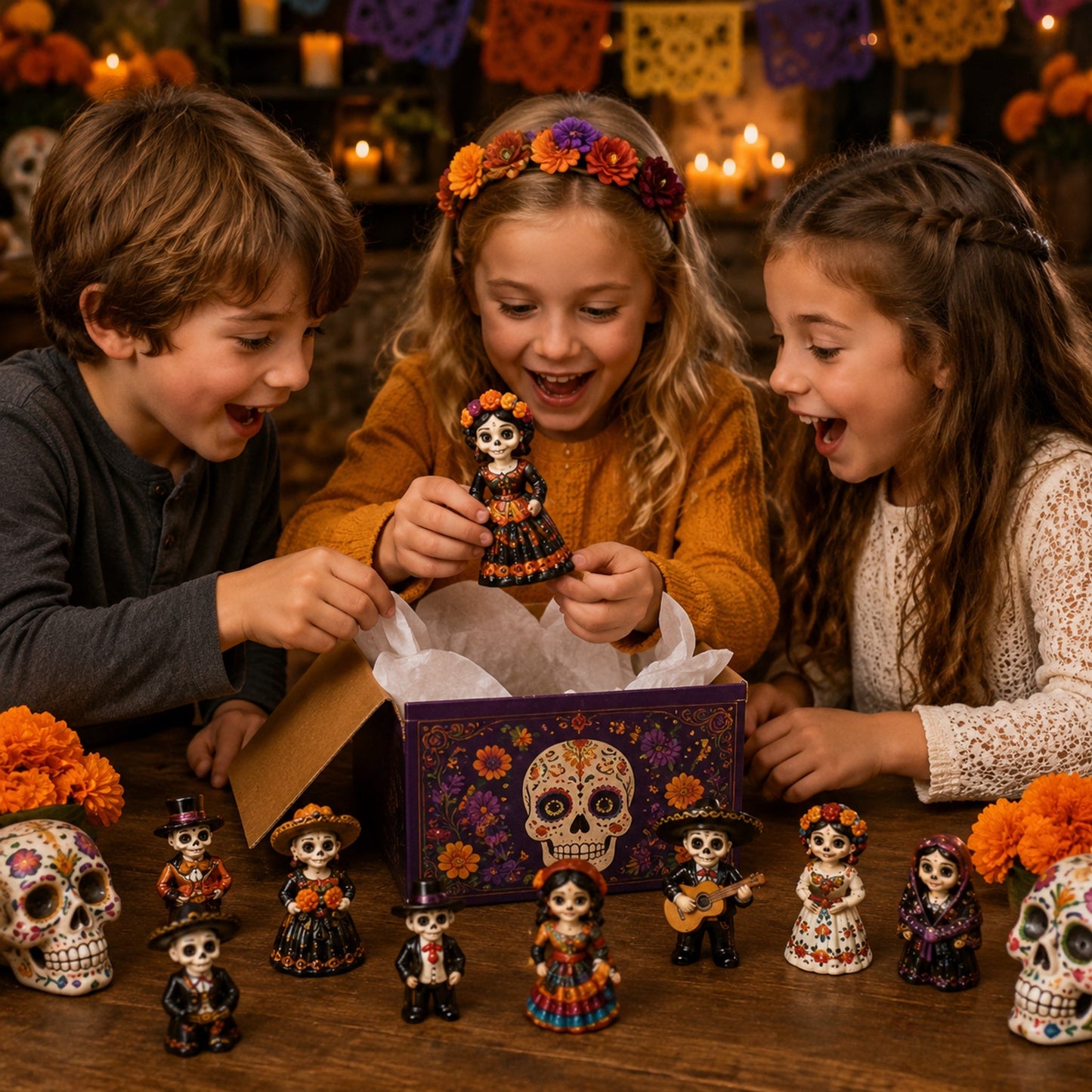 Day of the Dead Costume Advent Calendar 2026 - 24-Day Festive Countdown, Acrylic Charms Blind Box