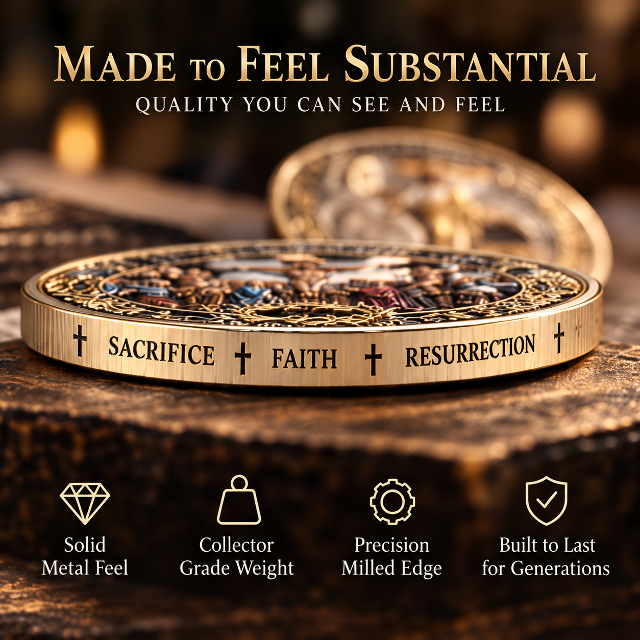 Two Sides, One Promise – Crucifixion & Resurrection Commemorative Coin