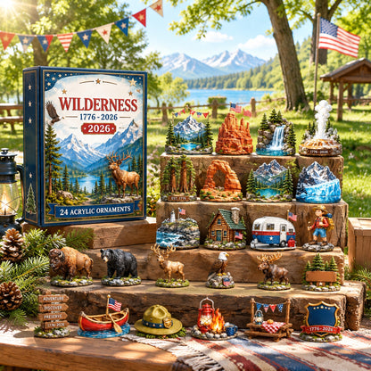 250 Years of American Wilderness Blind Box | 24Pcs Acrylic Ornaments Advent Calendar