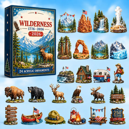 250 Years of American Wilderness Blind Box | 24Pcs Acrylic Ornaments Advent Calendar