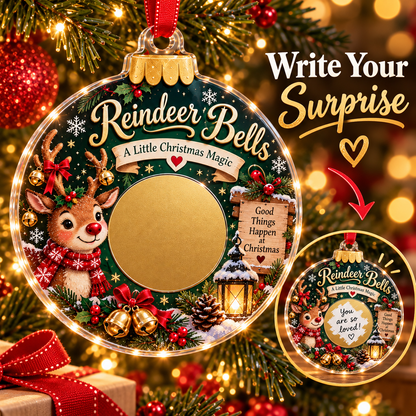Scratch Surprise Christmas Ornament – Write Your Own Message & Reveal the Surprise 🎁