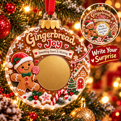 Scratch Surprise Christmas Ornament – Write Your Own Message & Reveal the Surprise 🎁