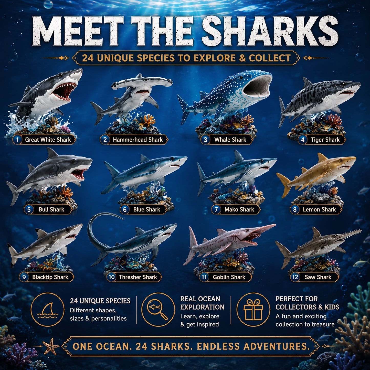 🔥50% Off Today Only-🦈 2026 Shark World Advent Calendar