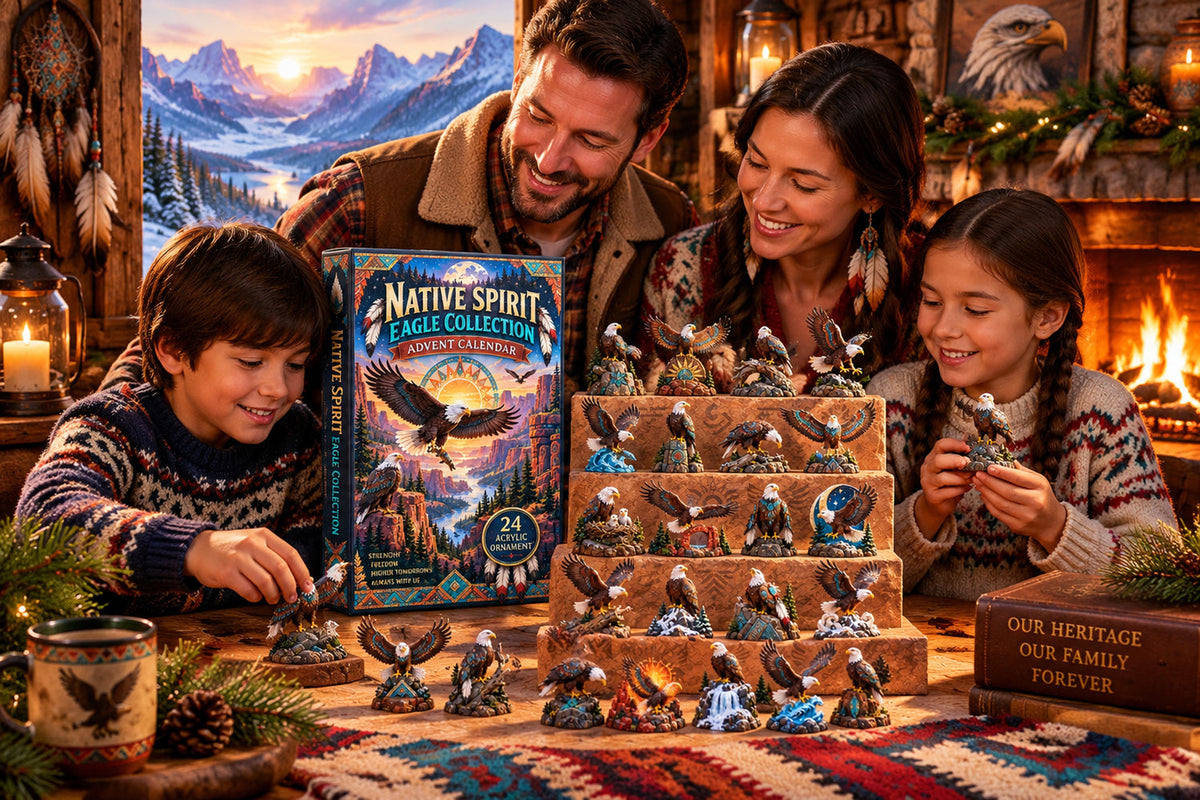 Family enjoying Eagle Collection Advent Calendar