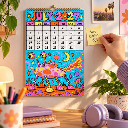 📅🎨2027 Whimsical Art Wall Calendar – 12-Month Fantasy Illustration Calendar