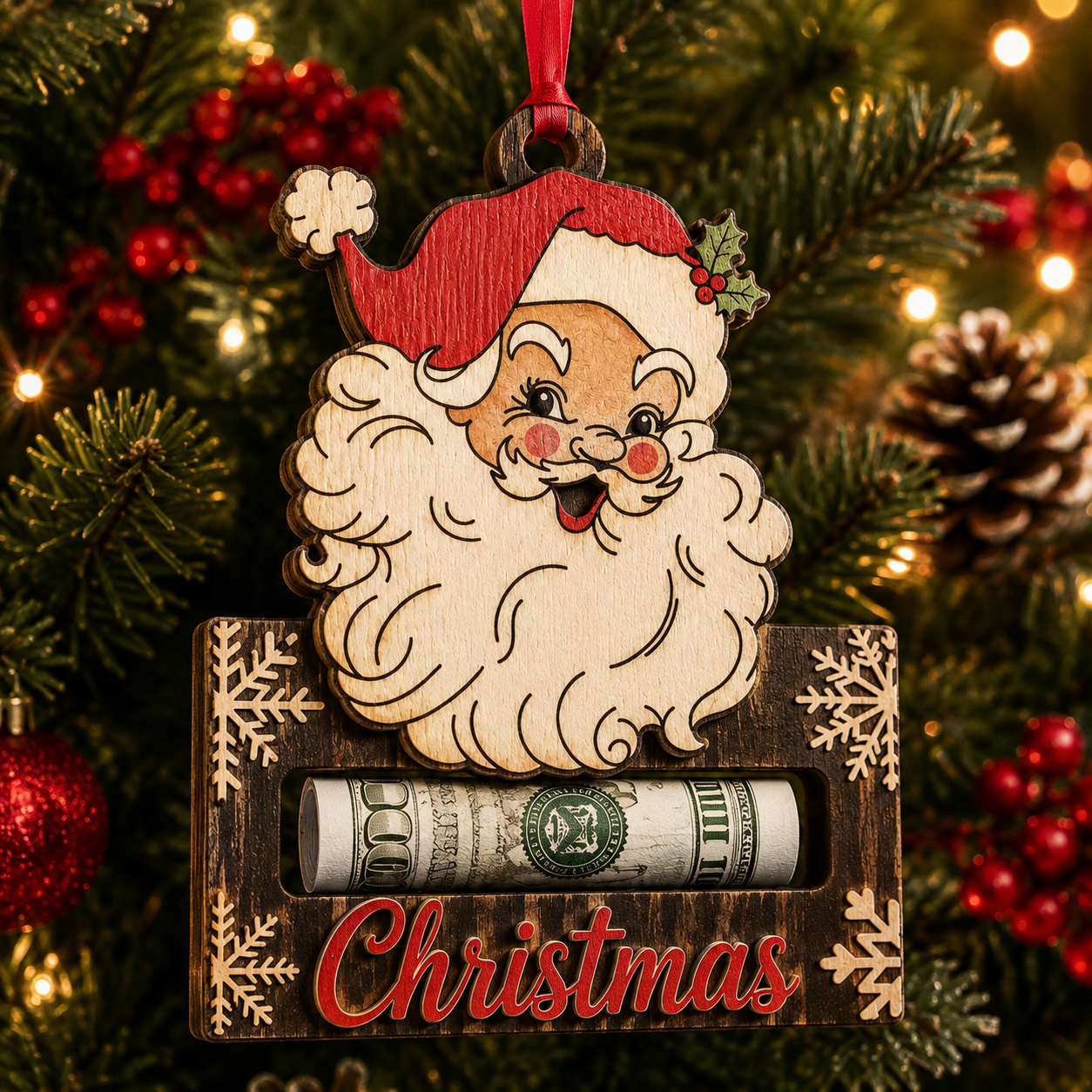 💵✨ Christmas Cash Gift Ornament