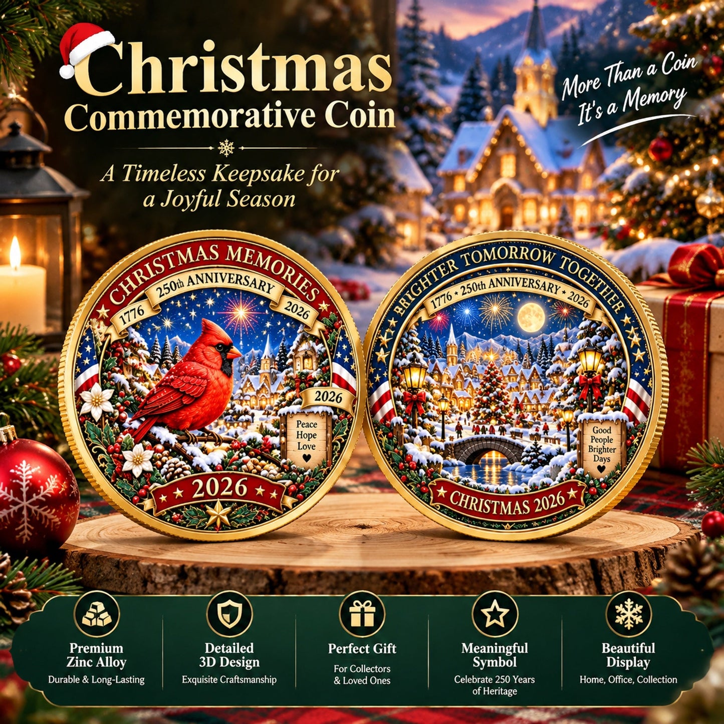 🎄 Christmas 250th Anniversary Collectible Coin