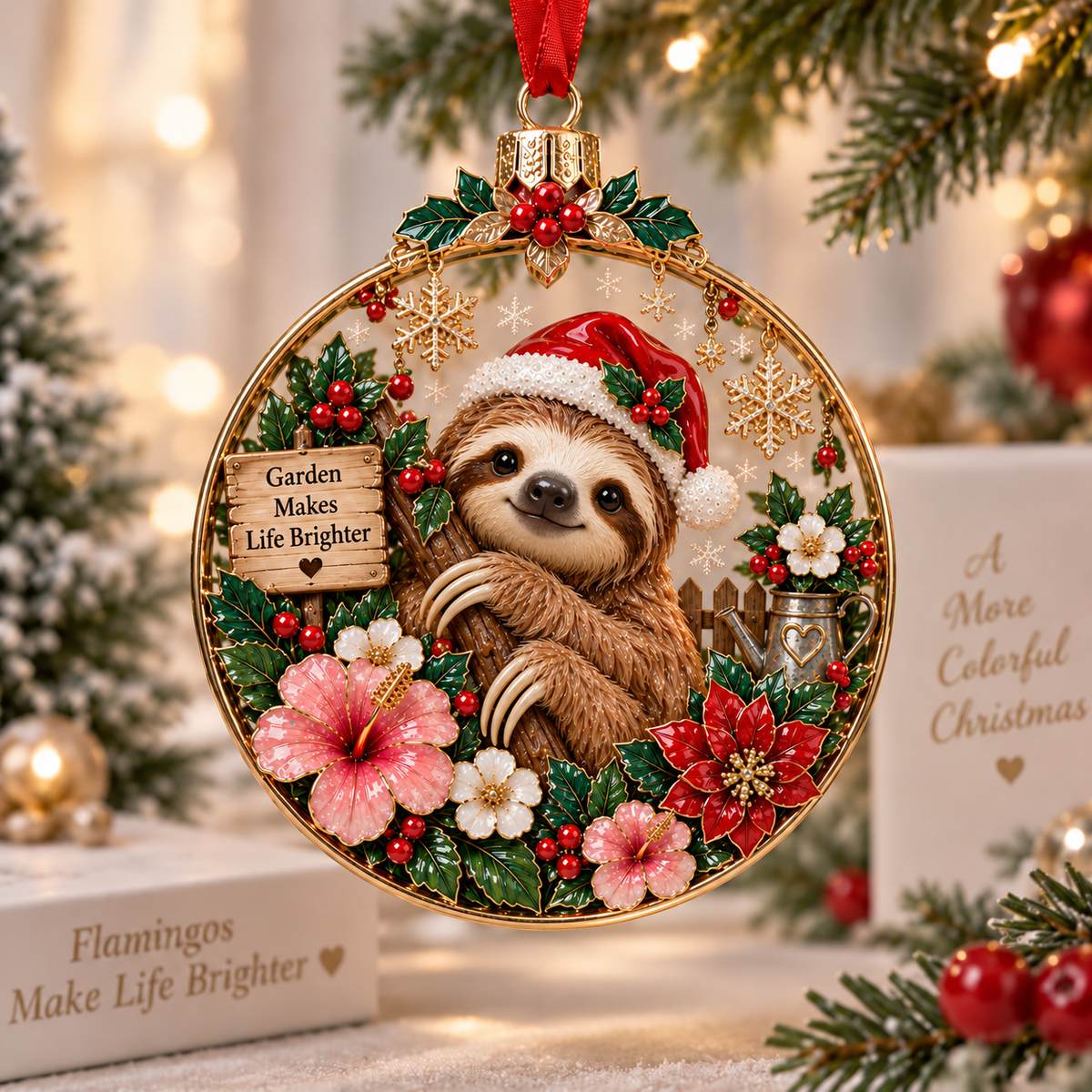 Christmas Floral Holiday Hanging Decoration Ornament –  Garden Makes Life Brighter✨