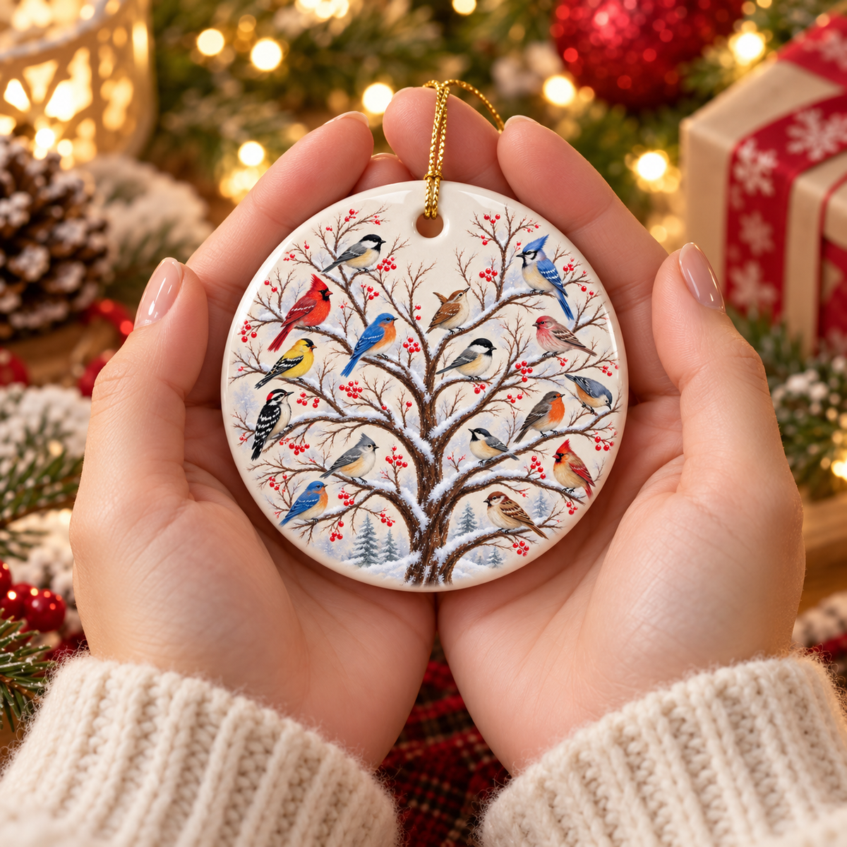 🎁 Limited Time 50% OFF | Winter Birds Ceramic Christmas Ornament ❤️