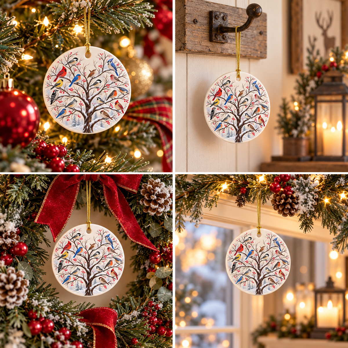 🎁 Limited Time 50% OFF | Winter Birds Ceramic Christmas Ornament ❤️