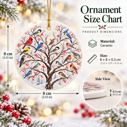 🎁 Limited Time 50% OFF | Winter Birds Ceramic Christmas Ornament ❤️