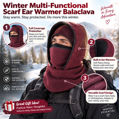 ⏳LAST DAY SALE 50% OFF!!❄️Winter All-In-One Scarf Ear Cover Warm Balaclava