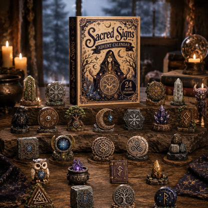 Wiccan Sacred Signs Advent Calendar 2026 - 24-Day Festive Countdown, Acrylic Charms Blind Box